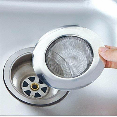 Wheel Crew Kitchen Sink Stainless Steel Push Down Strainer(11 cm Set of 1)