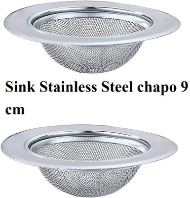 chapo Kitchen Sink Stainless Steel Push Down Strainer(10 cm Set of 2)