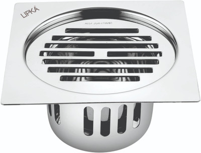 Lipka Floor Stainless Steel Push Down Strainer(14 cm Set of 1)