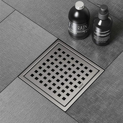 RUHE Floor Stainless Steel Push Down Strainer(9 cm Set of 1)