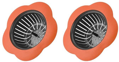 KESHUENTERPRISE Kitchen Sink Plastic Push Down Strainer(11.5 cm Set of 2)