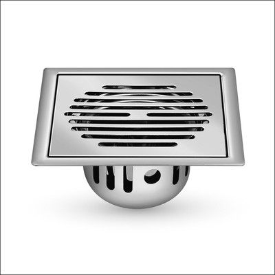 Sanjay Chilly Floor Stainless Steel Push Down Strainer(10 cm Set of 1)