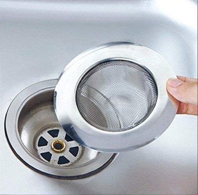 QinPin Kitchen Sink Stainless Steel Push Down Strainer(11.5 cm Set of 1)