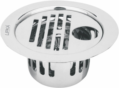 Lipka Floor Stainless Steel Push Down Strainer(14 cm Set of 1)