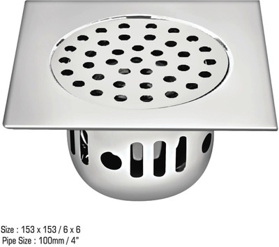 Sanjay Chilly Floor Stainless Steel Push Down Strainer(15.3 cm Set of 1)