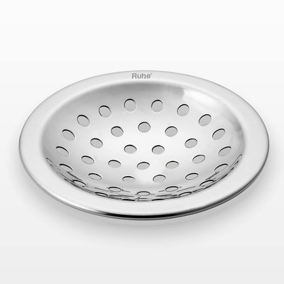 RUHE Floor Stainless Steel Push Down Strainer(11.4 cm Set of 1)