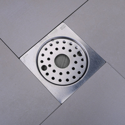 Bathstory Floor Stainless Steel Push Down Strainer(7.8 cm Set of 1)