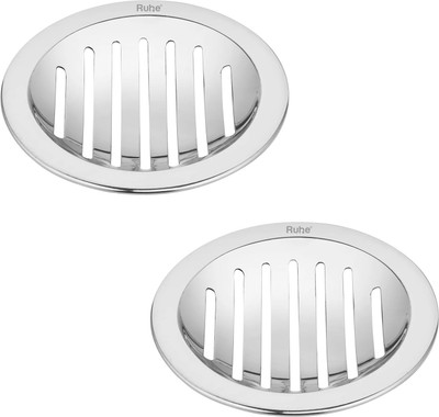 RUHE Floor Stainless Steel Push Down Strainer(13 cm Set of 2)