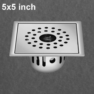 Sanjay Chilly Floor Stainless Steel Push Down Strainer(12.7 cm Set of 1)