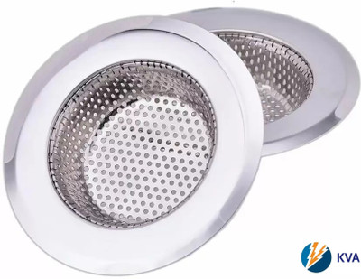 KVA Kitchen Sink Stainless Steel Push Down Strainer(11.2 cm Set of 2)