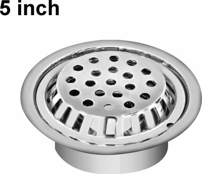 Sanjay Chilly Floor Stainless Steel Push Down Strainer(12.7 cm Set of 1)