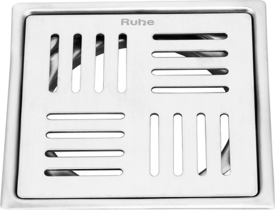 RUHE Floor Stainless Steel Push Down Strainer(9 cm Set of 1)