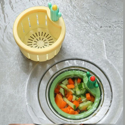 AMEEDARSHAN Kitchen Sink Plastic Push Down Strainer(6 cm Set of 1)