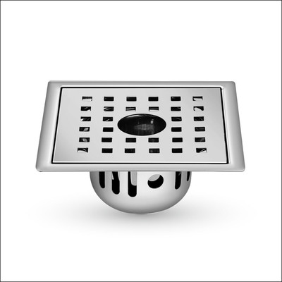 Sanjay Chilly Floor Stainless Steel Push Down Strainer(10 cm Set of 1)