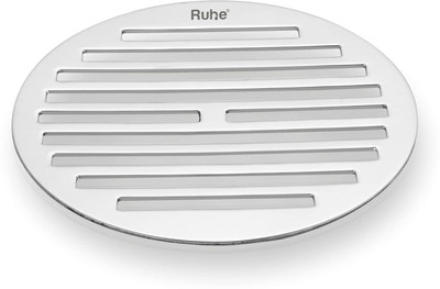 RUHE Floor Stainless Steel Push Down Strainer(12.7 cm Set of 1)