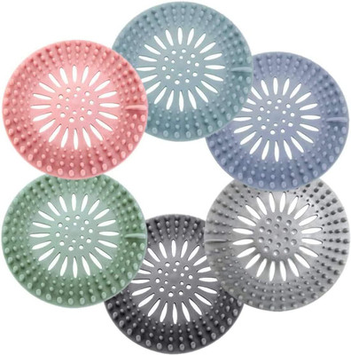 DORMICO Basin, Kitchen Sink Plastic Push Down Strainer(1 cm Set of 6)