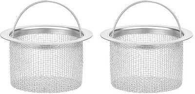 Jiyancreation Kitchen Sink Stainless Steel Push Down Strainer(11 cm Set of 2)