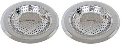 upalabdh Basin Stainless Steel Push Down Strainer(11 cm Set of 2)
