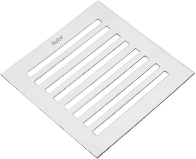 RUHE Floor Stainless Steel Push Down Strainer(12.5 cm Set of 1)