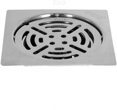 Goeka Floor Stainless Steel Push Down Strainer(13 cm Set of 1)