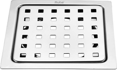 RUHE Floor Stainless Steel Push Down Strainer(15 cm Set of 1)