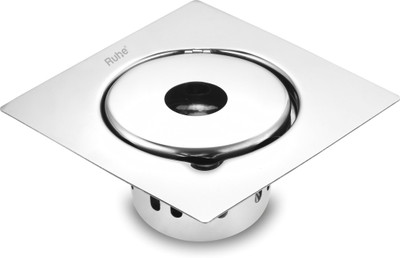 RUHE Floor Stainless Steel Push Down Strainer(15 cm Set of 1)