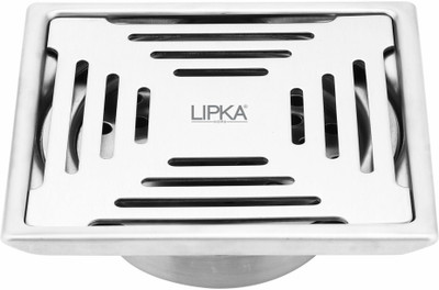 Lipka Floor Stainless Steel Push Down Strainer(15.24 cm Set of 1)