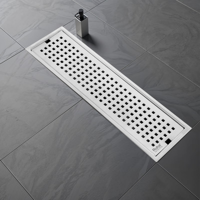 RUHE Floor Stainless Steel Push Down Strainer(30 cm Set of 1)