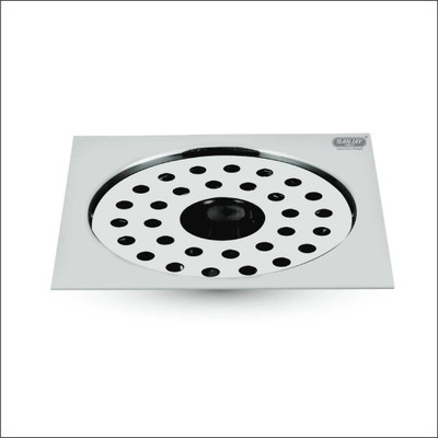Sanjay Chilly Floor Stainless Steel Push Down Strainer(12.7 cm Set of 1)
