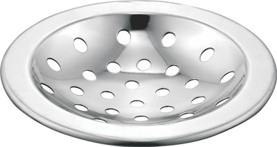 Cliquin Floor Stainless Steel Push Down Strainer(12.7 cm Set of 1)