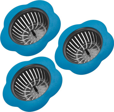 KOOSHLO Kitchen Sink Plastic Push Down Strainer(5.2 cm Set of 3)