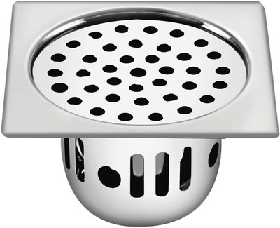 Sanjay Chilly Floor Stainless Steel Push Down Strainer(12.7 cm Set of 1)