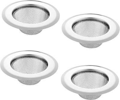KGBTREADS Kitchen Sink Stainless Steel Push Down Strainer(11 cm Set of 4)