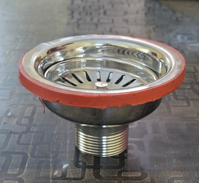 debaths Kitchen Sink Stainless Steel Push Down Strainer(11 cm Set of 1)