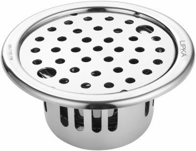 Lipka Floor Stainless Steel Push Down Strainer(12.7 cm Set of 1)