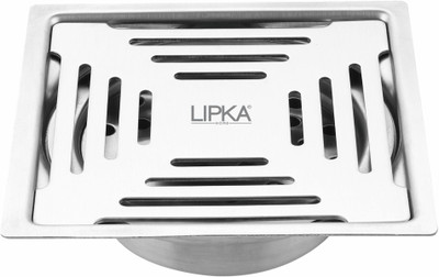 Lipka Floor Stainless Steel Push Down Strainer(12.7 cm Set of 1)
