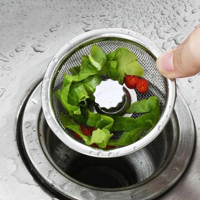 DEVKUVAR Kitchen Sink Stainless Steel Pop-Up Strainer(10 cm Set of 1)