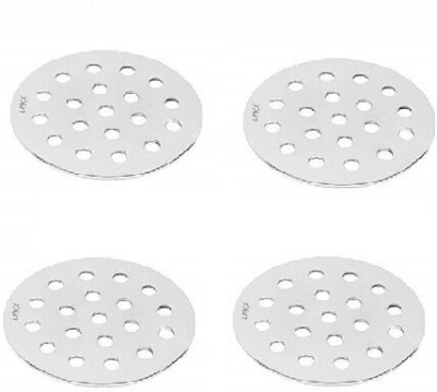 Lipka Floor Stainless Steel Push Down Strainer(10.4 cm Set of 4)