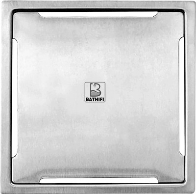 BATHIFI Floor Stainless Steel Push Down Strainer(12 cm Set of 1)