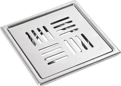 KAMAL Floor Stainless Steel Push Down Strainer(12.5 cm Set of 1)