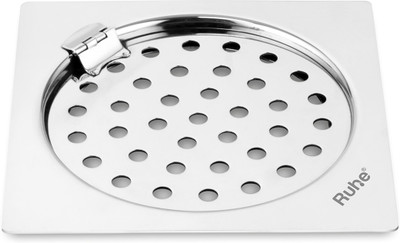 RUHE Floor Stainless Steel Push Down Strainer(10.7 cm Set of 1)