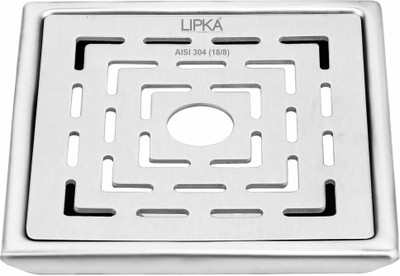 Lipka Floor Stainless Steel Push Down Strainer(15 cm Set of 1)