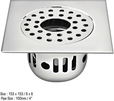 Sanjay Chilly Floor Stainless Steel Push Down Strainer(15.3 cm Set of 1)