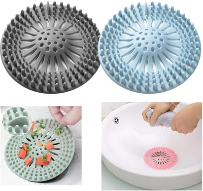 WAKTORO Kitchen Sink Plastic Pop-Up Strainer(13 cm Set of 2)