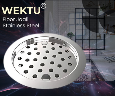 WEKTU Floor Stainless Steel Pop-Up Strainer(12 cm Set of 1)