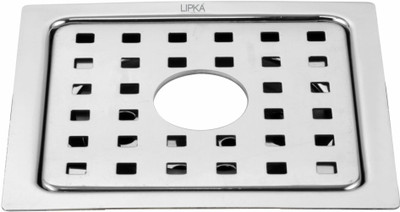 Lipka Floor Stainless Steel Push Down Strainer(12.7 cm Set of 1)