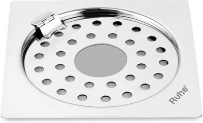 RUHE Floor Stainless Steel Push Down Strainer(10.7 cm Set of 1)