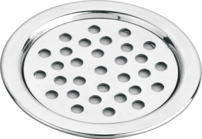 Cliquin Floor Stainless Steel Push Down Strainer(10.16 cm Set of 1)