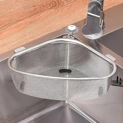 COKSONIP Kitchen Sink Stainless Steel Push Down Strainer(15 cm Set of 1)