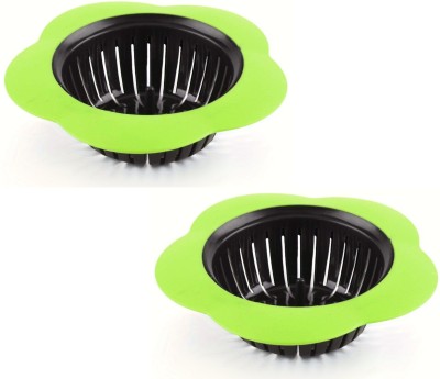 YELONA Kitchen Sink, Basin, Bathroom Sink, Bathtub Plastic Push Down Strainer(7.5 cm Set of 2)